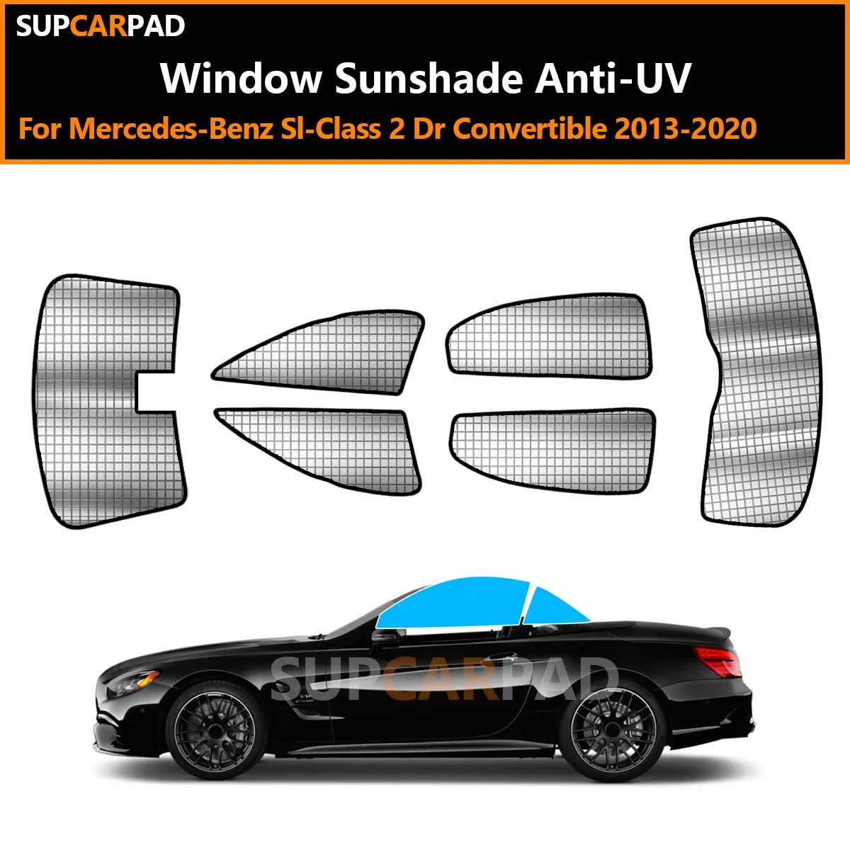 

Для Mercedes-Benz SL-Class 2 Dr Convertible 2013-2020: Индивидуальные солнцезащитные шторки на окна автомобиля, анти-УФ, козырьки-накладки на окна, солнцезащитные чехлы A