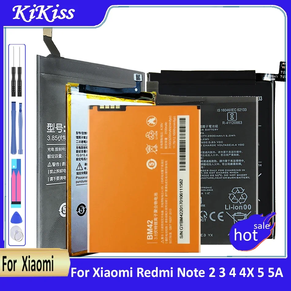 Battery For Xiaomi Redmi Note 2 3 4 4X 5 5A 6 7 Pro Model BM42 BM45 BM46 BN31 BN41 BN43 BN45 BN48 BN4A