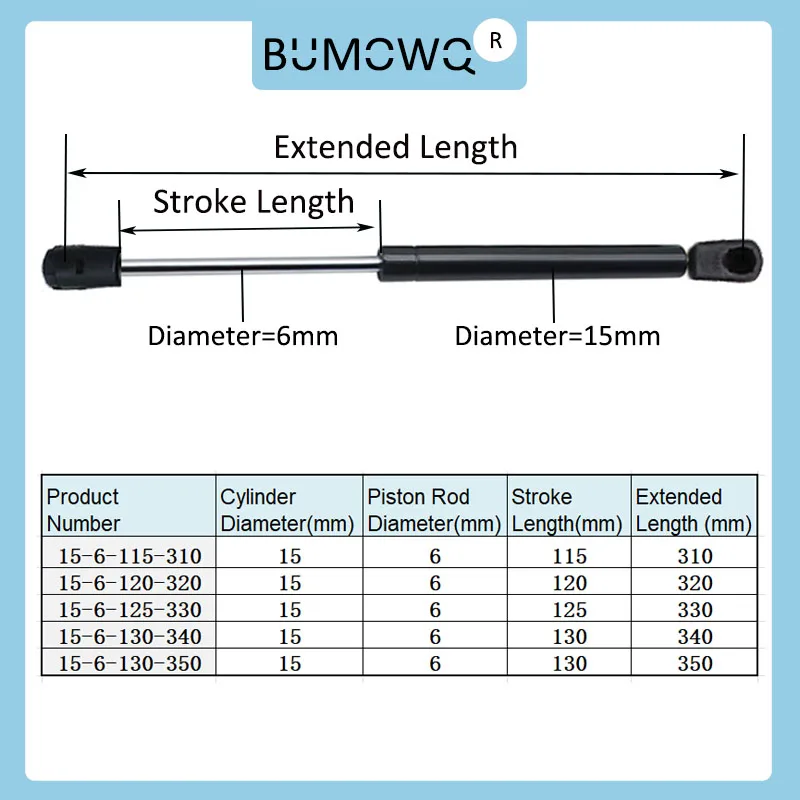 1PC 310mm-350mm 5kg/50N Universal Gas Strut Bars Furniture Strut Bar Gas Shock Absorber Hydraulic Lift Kitchen Cabinet