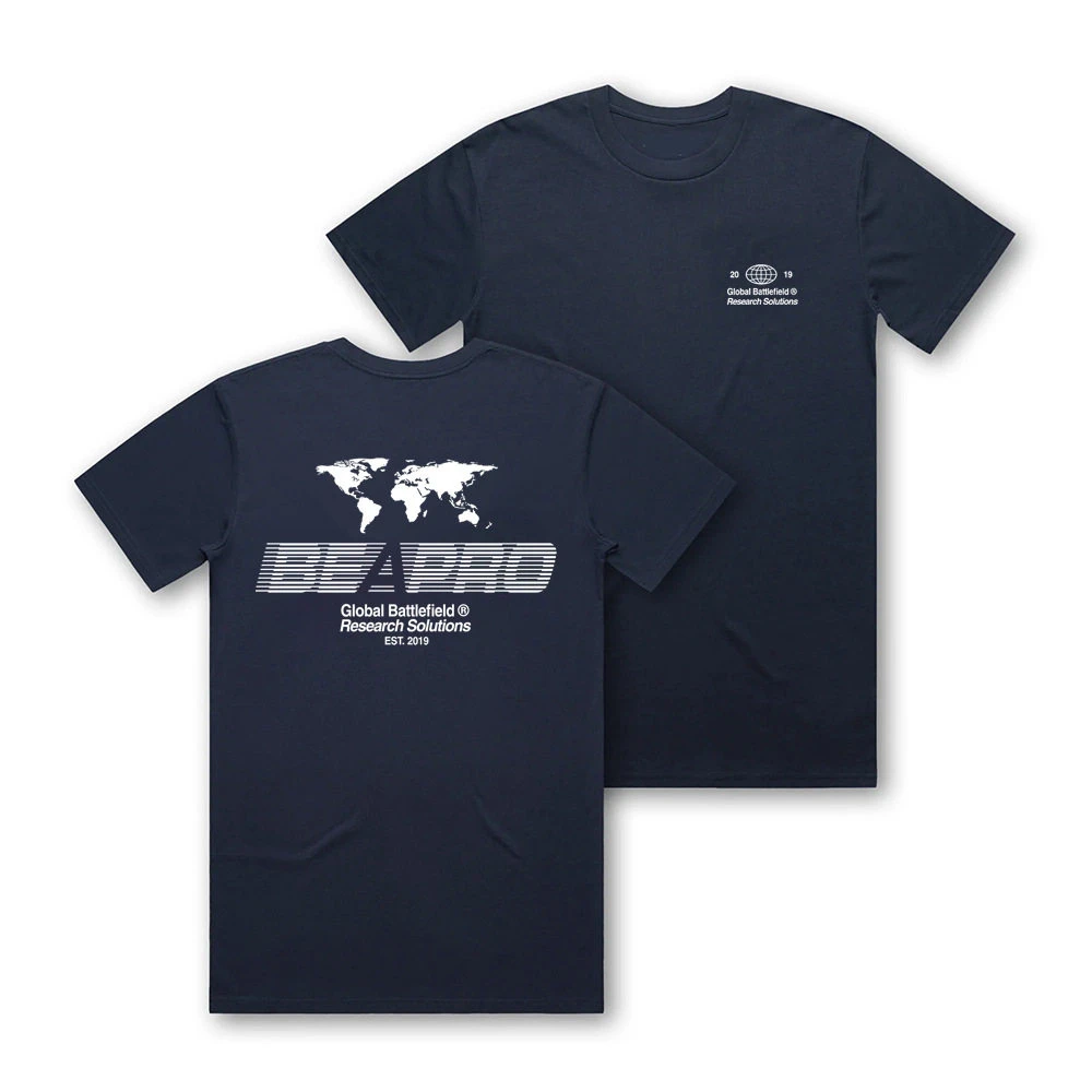Hot Sale 2026 The Tough Guy Club Summer New Product The Global Mission Map Printed Round-neck Short-sleeved T-shirt