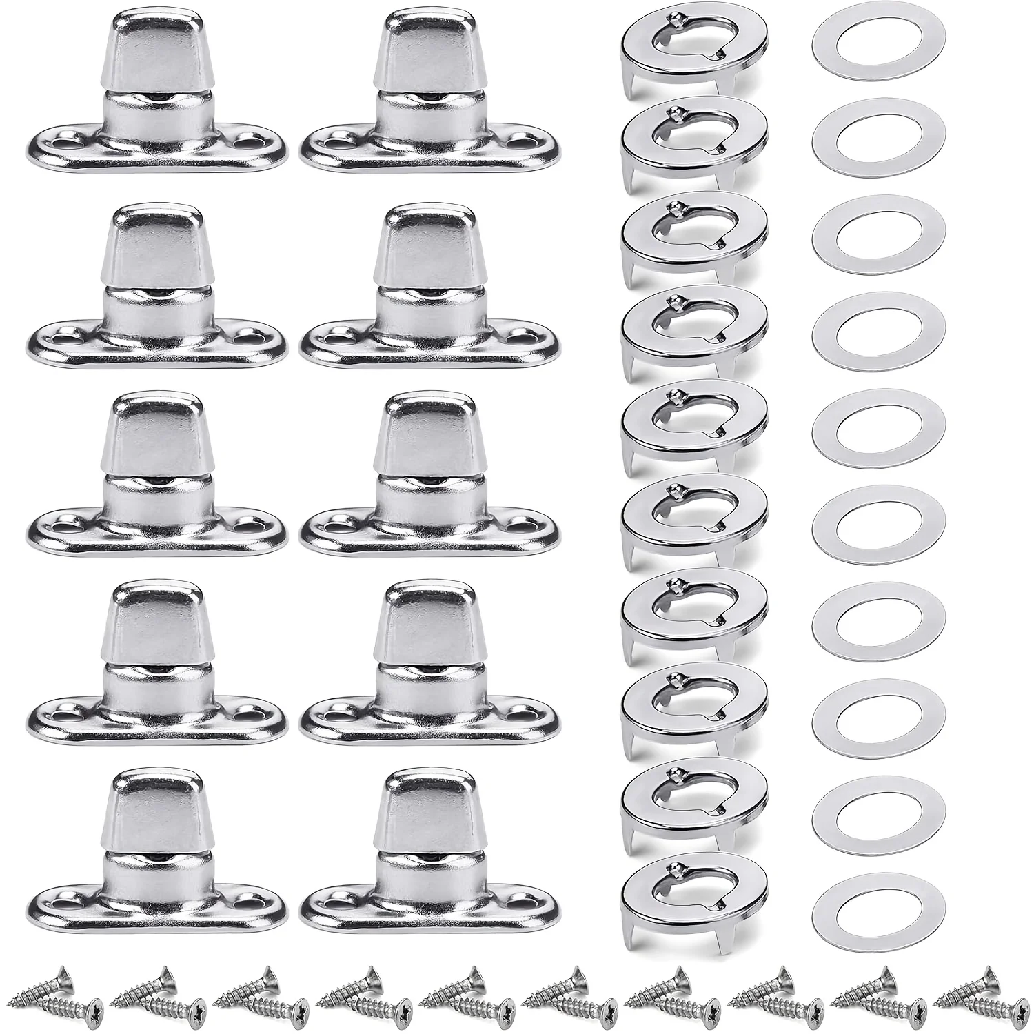 Fastener turn button, twist lock buckle with rotating holes, for canvas boat fasteners. Suitable for boat canvas, sail covers, double covers, camping tents, waterproof tarps, awnings, sun sails, RV covers, trailer cove