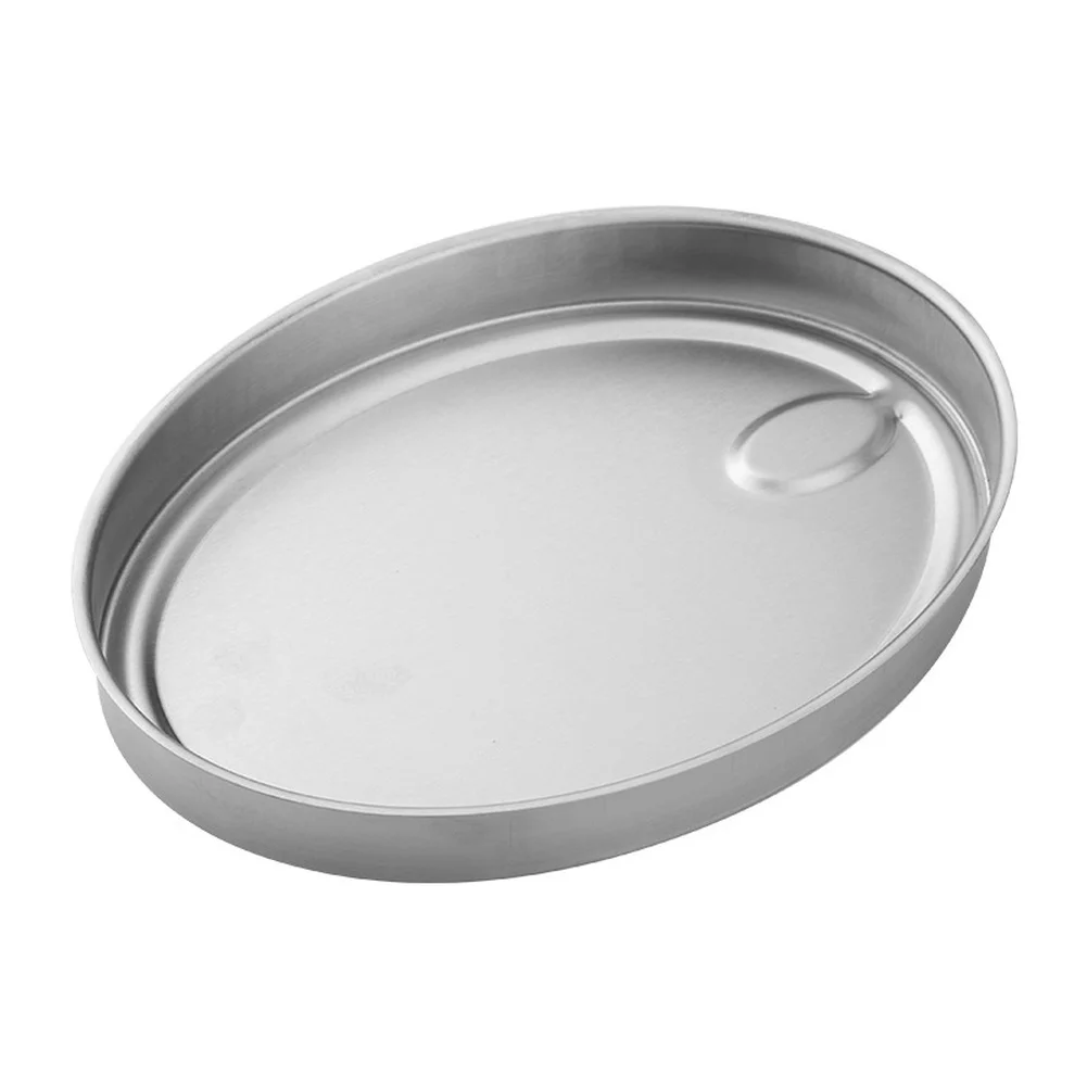 Modern Oval Stainless Steel Fruit Plate with Water Groove Feature Serving Tray for Kitchen and Snack Presentation