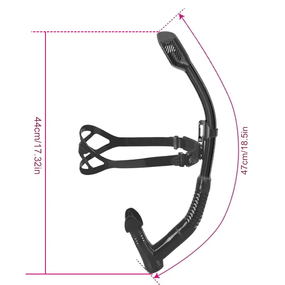 Swim Snorkel for Training Swimming Front  Dry Snorkel Lap Swimming Diving Snorkeling, Pool Open Water