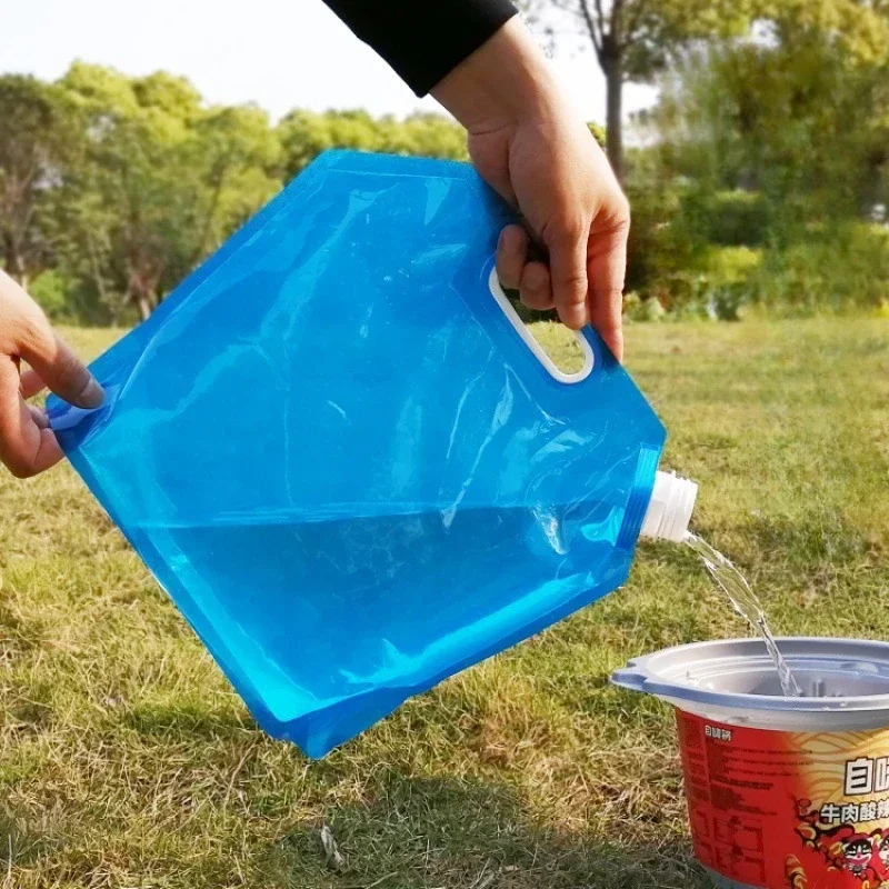 

1Pcs 5L/10L Portable Foldable PP Drinking Water Bag For Outdoor Camping Hiking Travel High-capacity Reusable Water Storage Bags