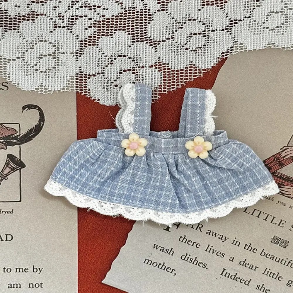 Ours décoration nœud poupée habiller vêtements coton Plaid mignon exquis poupée jupe rose Mini Kawaii Mini poupée jupe enfants cadeaux