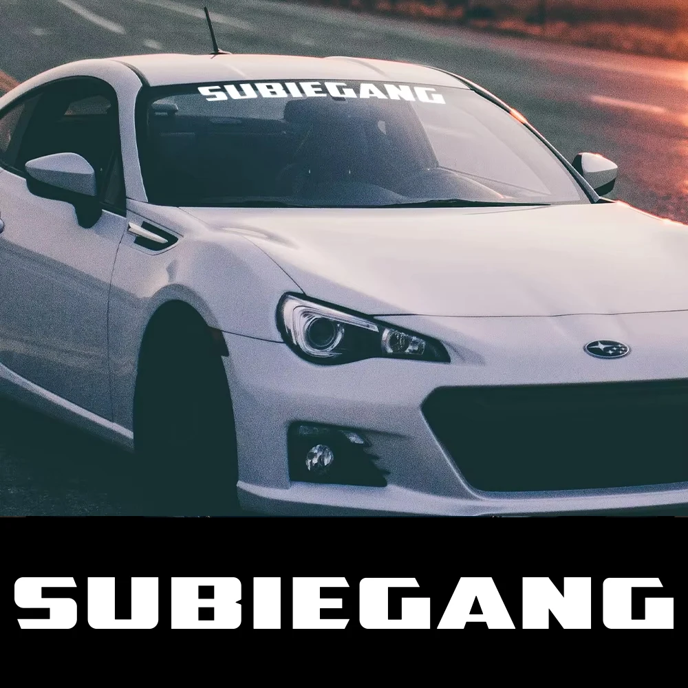 

SUBIE GANG Windshield Body JDM Car Sticker For Subaru BRZ Impreza Crosstrek Forester WRX STI Vinyl Film Decals Car Accessories