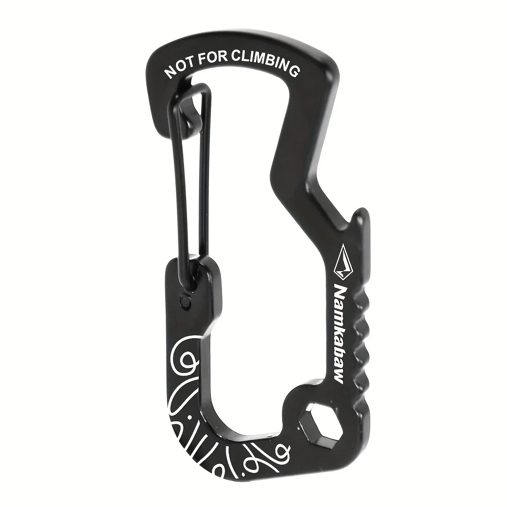 1/2/5pcs Outdoor Backpack Carabiner Multifunctional Print D Ring Spring Hook Metal Water Bottle Clip Aluminum Quick Release
