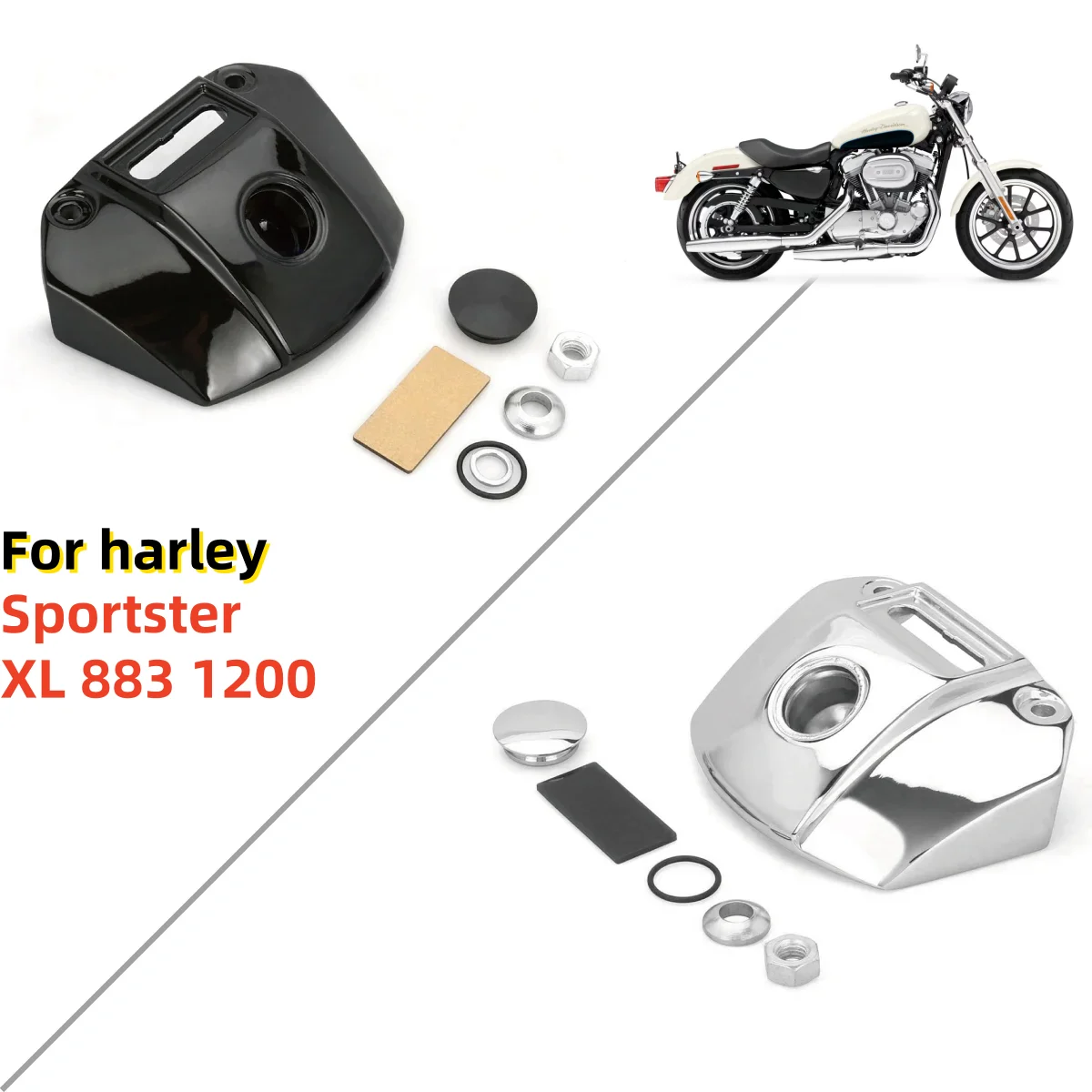

Motorcycle headlight chromed/gloss black Mount Bracket cover headlight bracket For harley Sportster XL 883 1200 Models