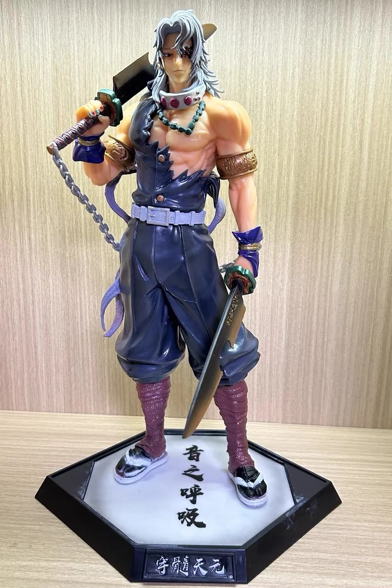 31CM Demon Slayer Anime Figure Model Toy Uzui Tengen Action Figure Gk Statue Collect Tabletop Decorating Doll Gift