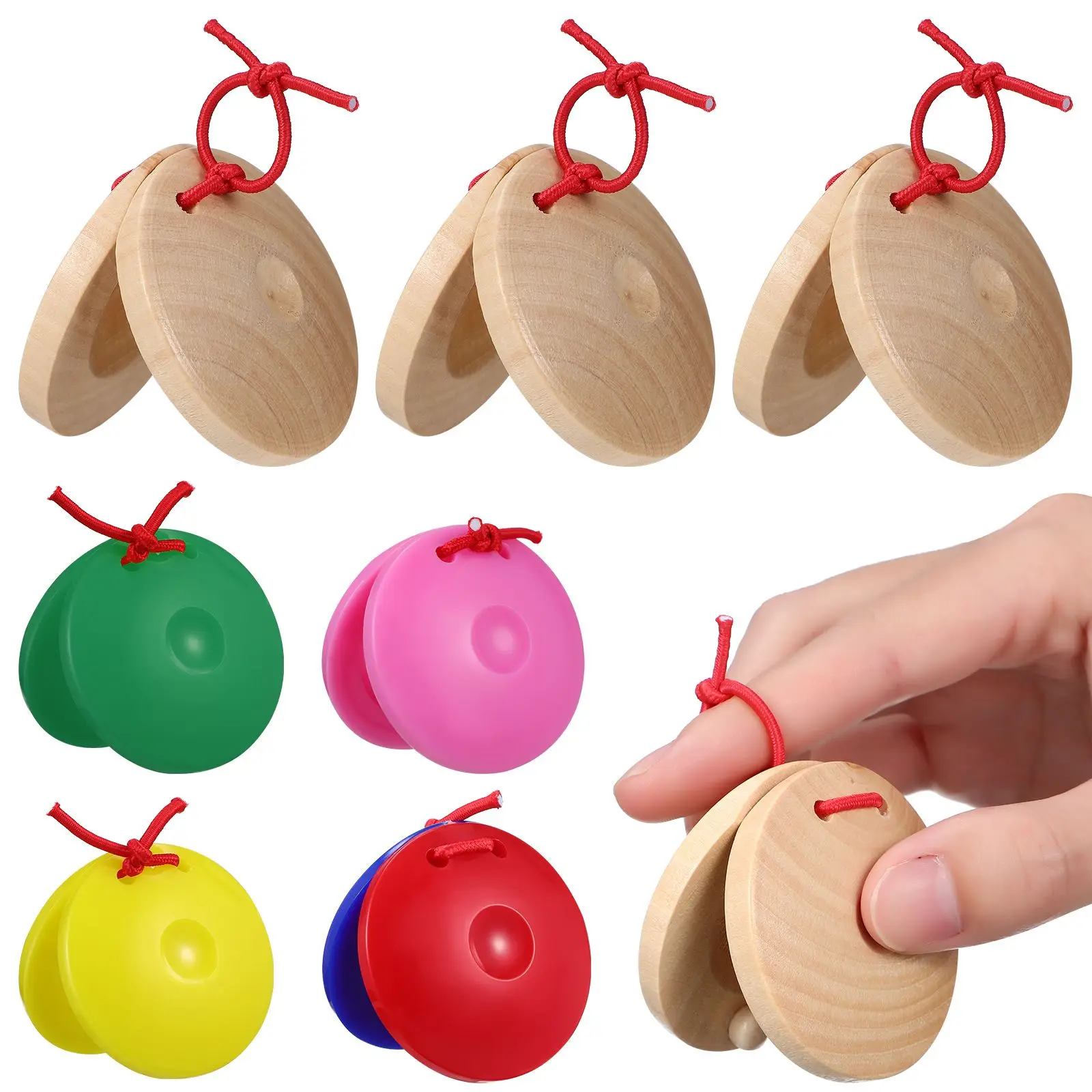 

24 Pcs Castanets Kids Musical Instruments Preschool Musical Instruments Bright Color Toddler Toys Preschool Children SOUND