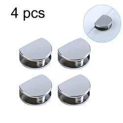 4pcs Glass Clamp Mirror Fixing Clips Holder Bathroom Mirror Support Clip Zinc Alloy For 6-12mmThick Furniture Hardware