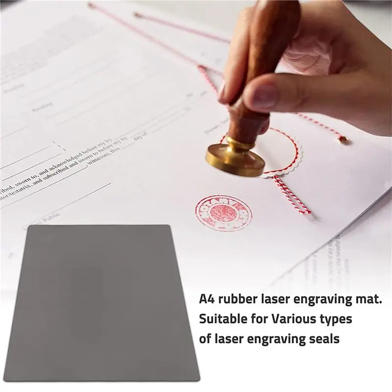 A36T-3X Rubber Stamp Sheet For Lasers Engraving Machine With A4 Size 2.3Mm (Dark Gray)