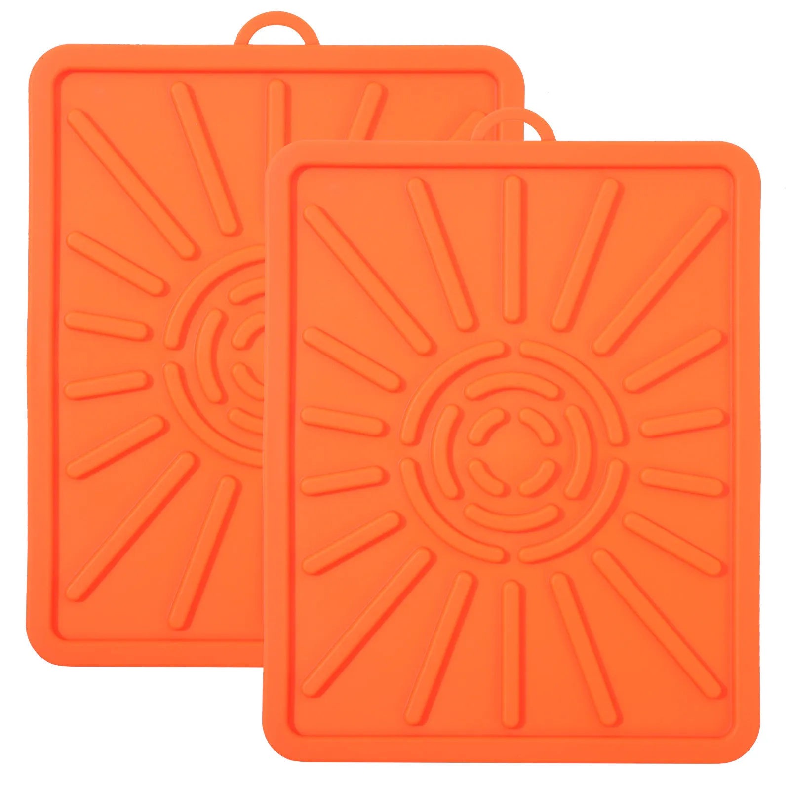 2Pcs Fun Color Silicone Griddle Mat Heavy Duty Oil Drain Pad for Grill Baking Cushion Heat Resistance Pad Reusable Baking Mat