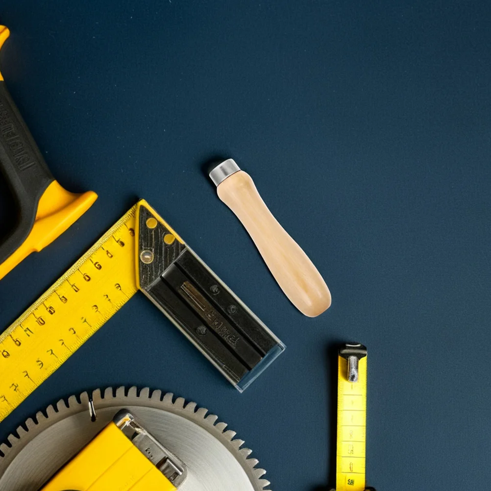 

3Pcs Wooden File Handle Natural Wood for Woodworking Hand Drill File Grip DIY Metal Filing Tools Replacement Handle