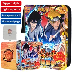 NARUTO Card Binder 9 Pocket Trading Card Holder Anime Cards Album Collector with 50 inner Pages Zipper Holder Up to 900 Cards