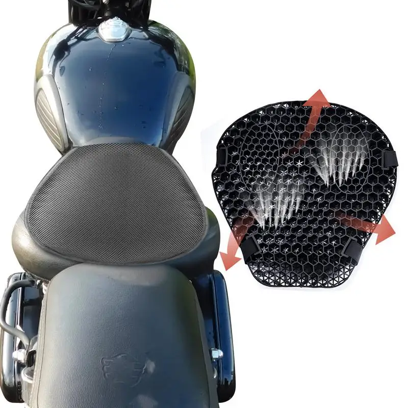 

Airflow Seat Cover For Motorcycle Saddles Moto 3D Honeycomb Shock Relief Absorption Breathable Seat Cooling Down Seat Pad