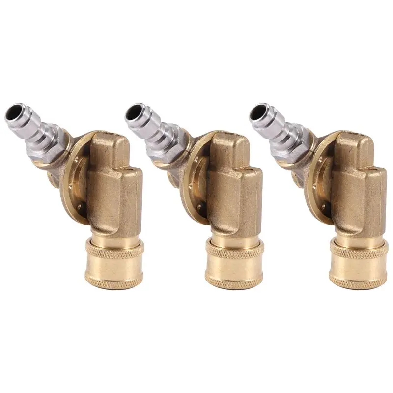 A04G-3X Pivoting Coupler For Pressure Washer Nozzle, Gutter Cleaner Attachment For Gutter Cleaning, 240 Degree, 4500 Psi