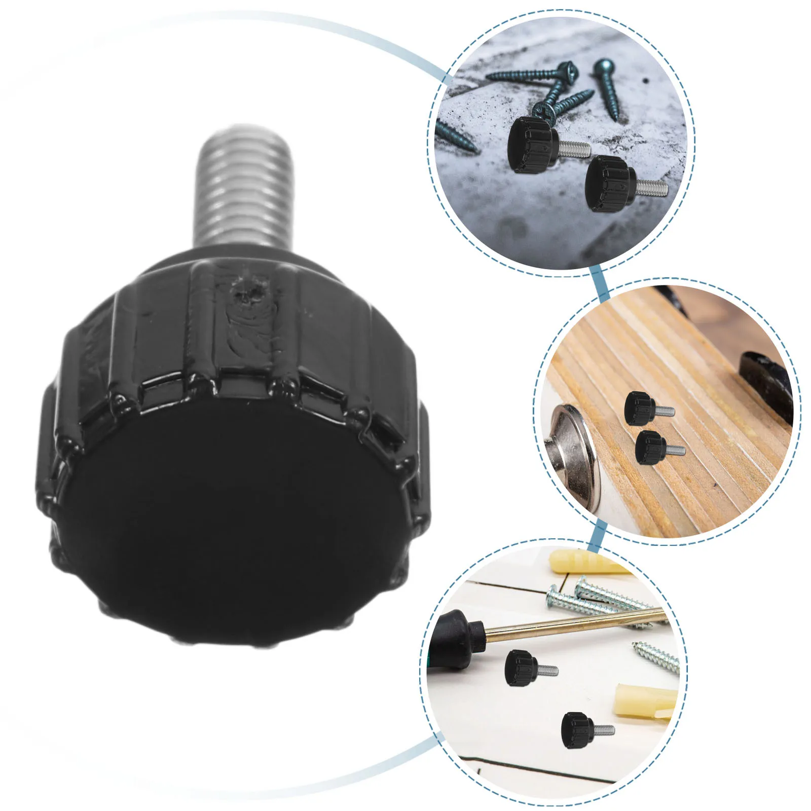 

10Pcs Stainless Steel Round Head Knurled Thumb Screws M4x10mm Easy Tightening Mounting Screws for Machinery Monitor