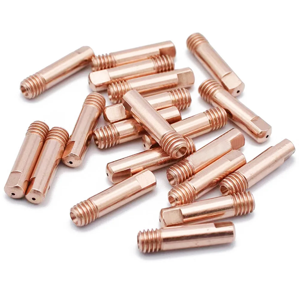 MB15 MIG Torch Nozzles Set of Ten Contact Tips in Multiple Diameters for Enhanced Compatibility in Welding Tasks