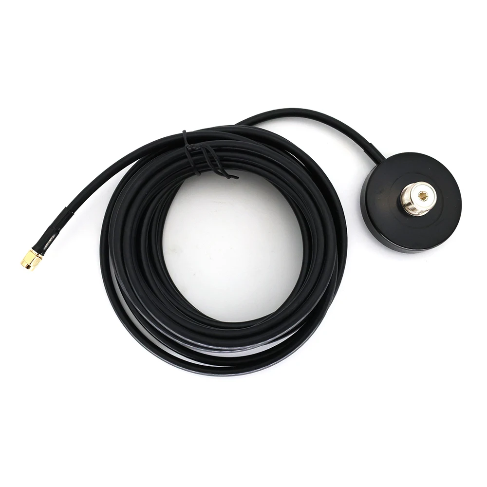 

SMA-Male Connector Outdoor Antenna 5.5CM Strong Magnetic Base Large Sucker 5Meter Long Range RG58 Extension Cable