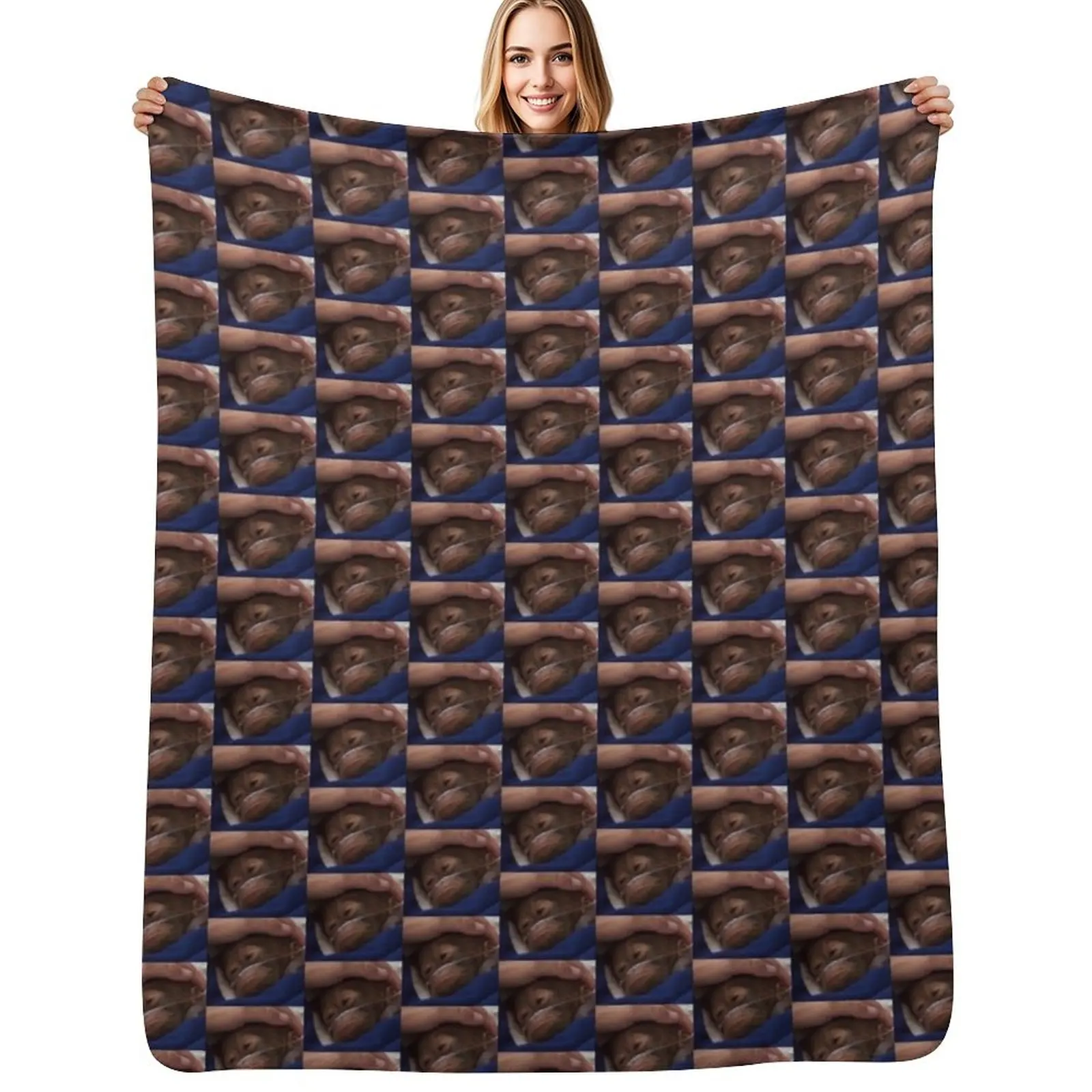 sick monkey meme Throw Blanket Large Baby funny gift Picnic Extra Large Throw Thermals For Travel Blankets