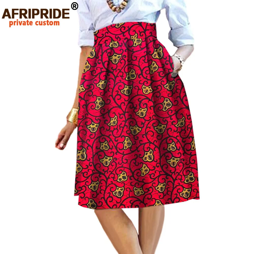 2026 Summer Original African Style Garment Midi Skirt for Women Private Custom High Quality Batik Cotton Femmal Clothing A722704