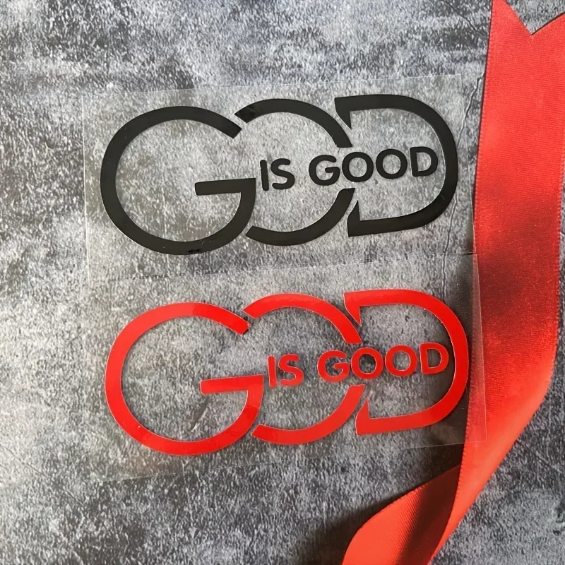 1PC "God Is Good" Sticker for Car & Motorcycle, Inspirational Text Design Decal for Vehicle Styling & Customization