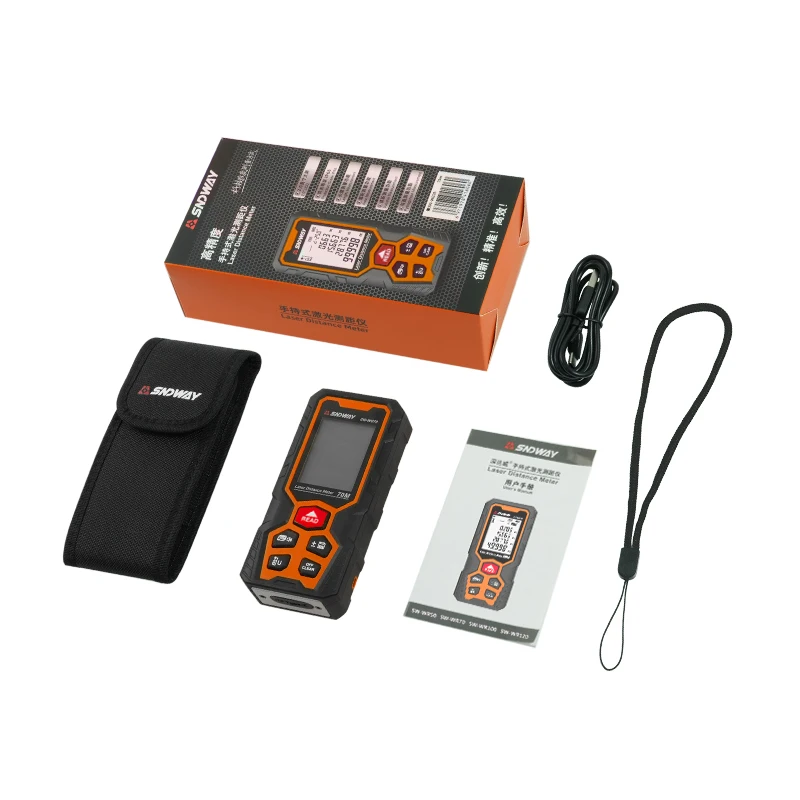 2026 ljc Sndway SW-WR Ip68 Red Measuring Module 100m Digital Level  Logo Customized Measure Tools Outdoor Distance Meter