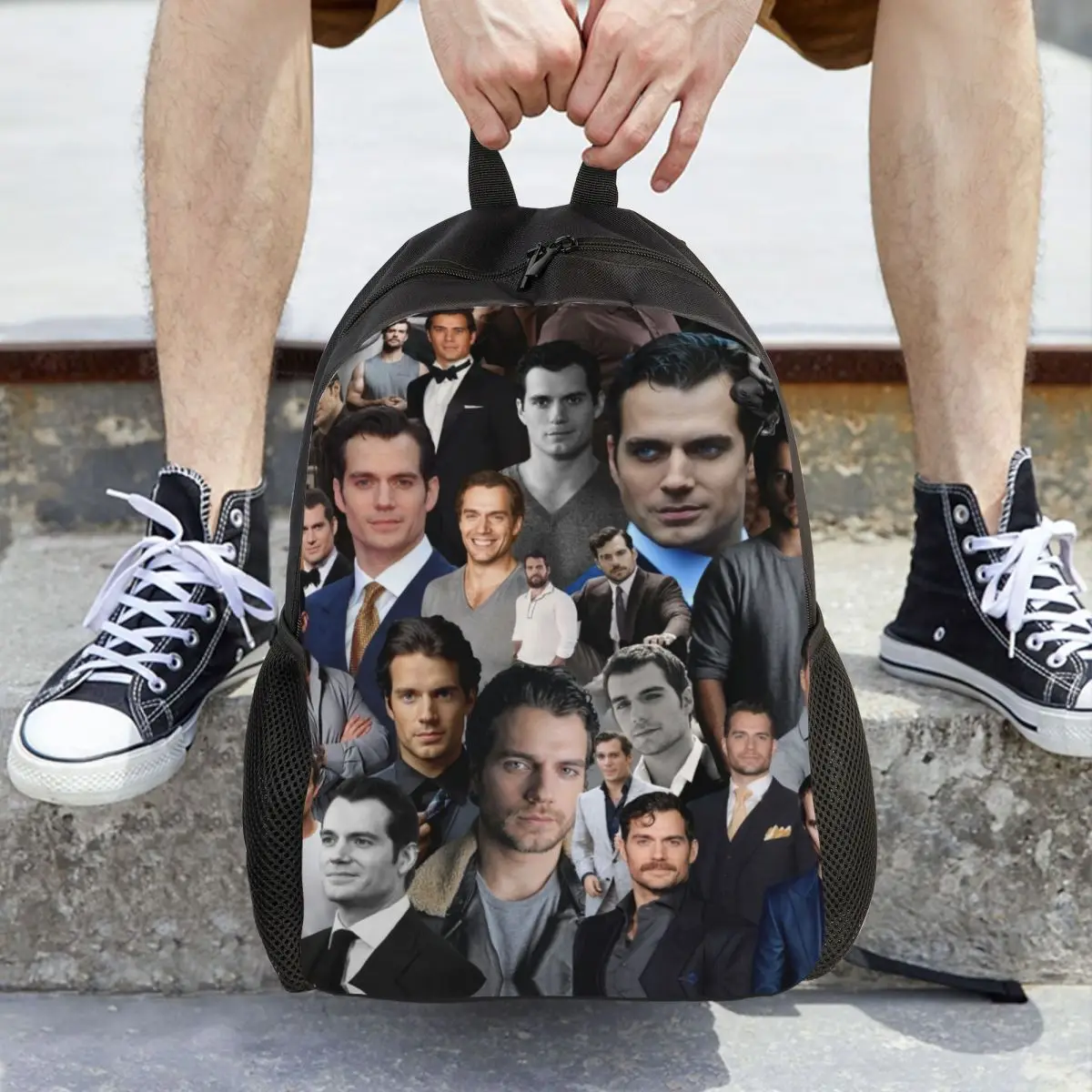 

Henry Cavill Backpack Daypack Large Capacity Children BookBag School Bag Shoulder Bags for Men Women