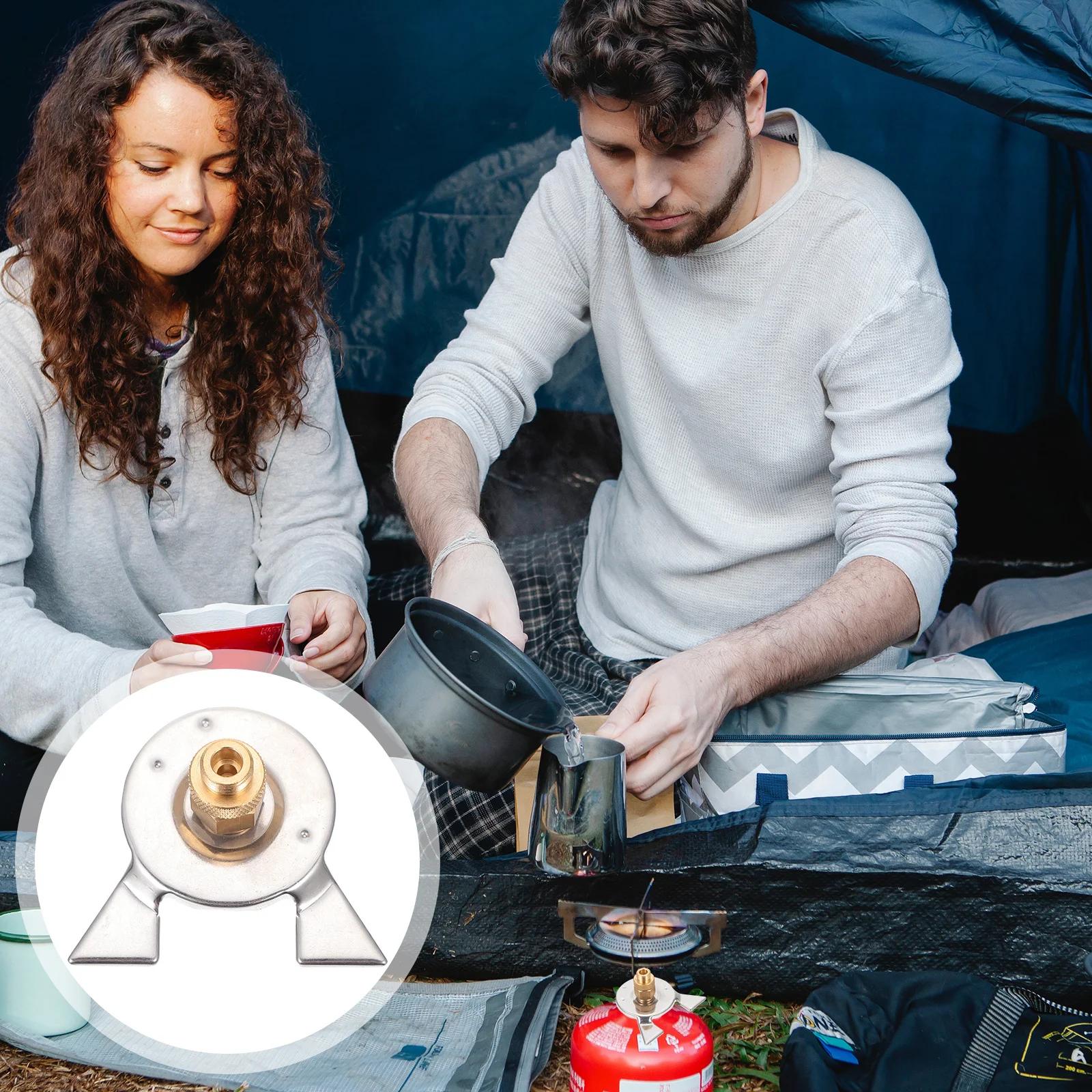 

1 set Gas Tank Converter Head Copper Alloy Stainless Steel Propane Filling Tool For Camping Bbq Stove Connector Portable Outdoor