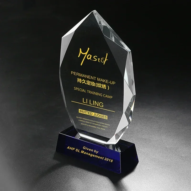 Personalised Glass Award Cup Corporate Custom Crystal Trophy Free LOGO Engraving Company Award Ceremony Prize Sport Winner Award - Image 5