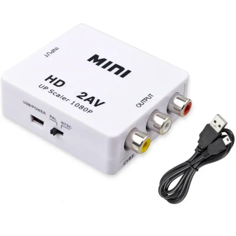 HDMI-compatible To AV RCA Adapter Converter MINI Box RCA AV CVSB LR Video Composite AV Scaler Converter For PC HDTV Projector