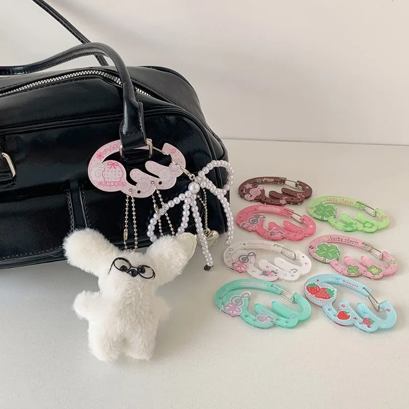Mini Wings Aceylic Key Holder Clip Sweet Korean Charm Keychain Organizer INS Toys Pendant Clip for Ita Bag Student Supplies Gift