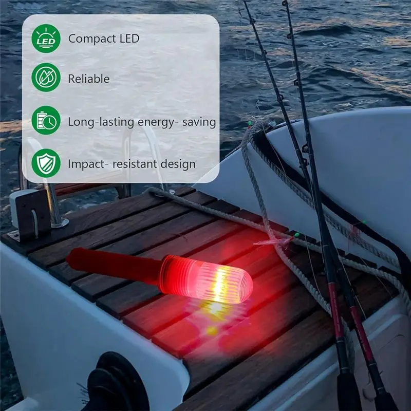 HLZS-Boat Flares 3 Pieces, Marine Led Emergency Signals Waterproof For Fishing Boat, Buoys Safety Kit