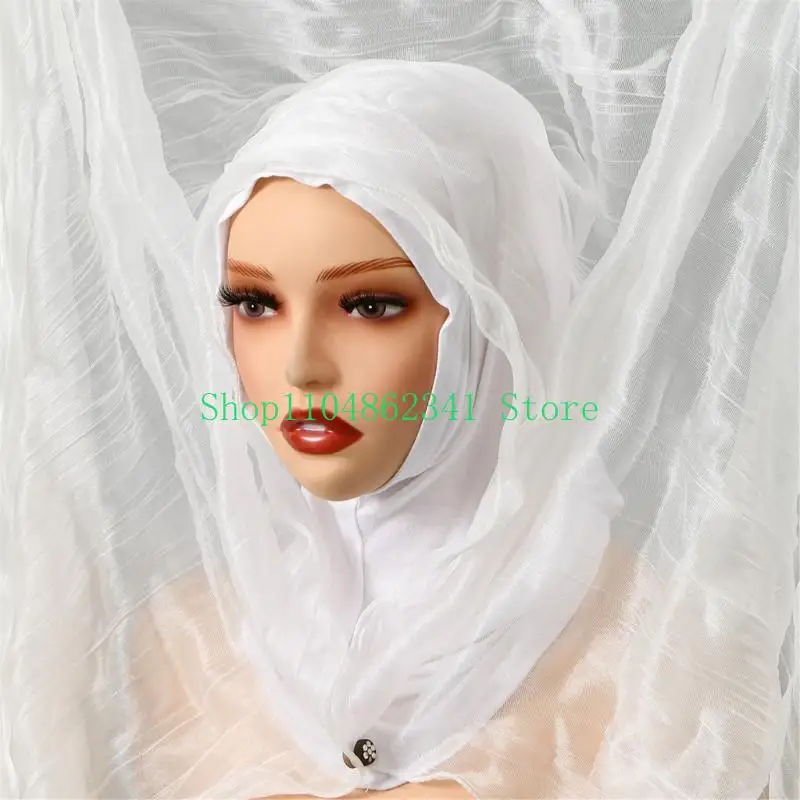 652F Fashionable Womens Head Scarf Shawl Soft Breathable Polyester Fabric Headwear