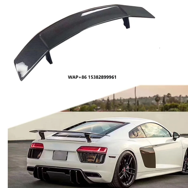 

New Arrivals Trunk Tail Spoiler Back Boot Wing V Style Carbon Fiber Rear Spoiler for R8 2016-2020