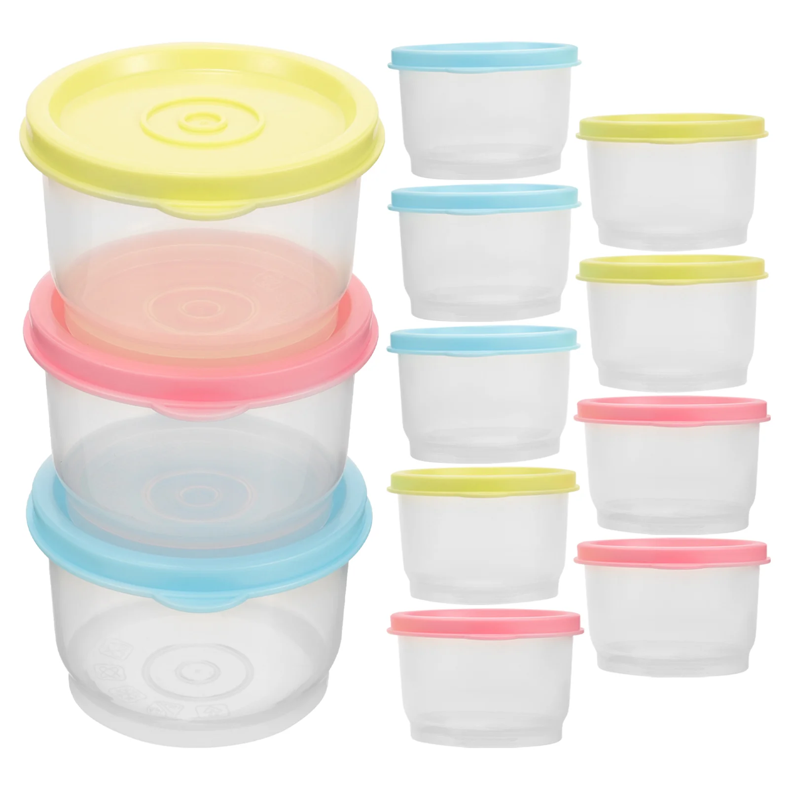 12 pcs Food Crisper Mini Storage Box Infant Microwave Oven Crisper for Baby Kids (Random Color 150m)