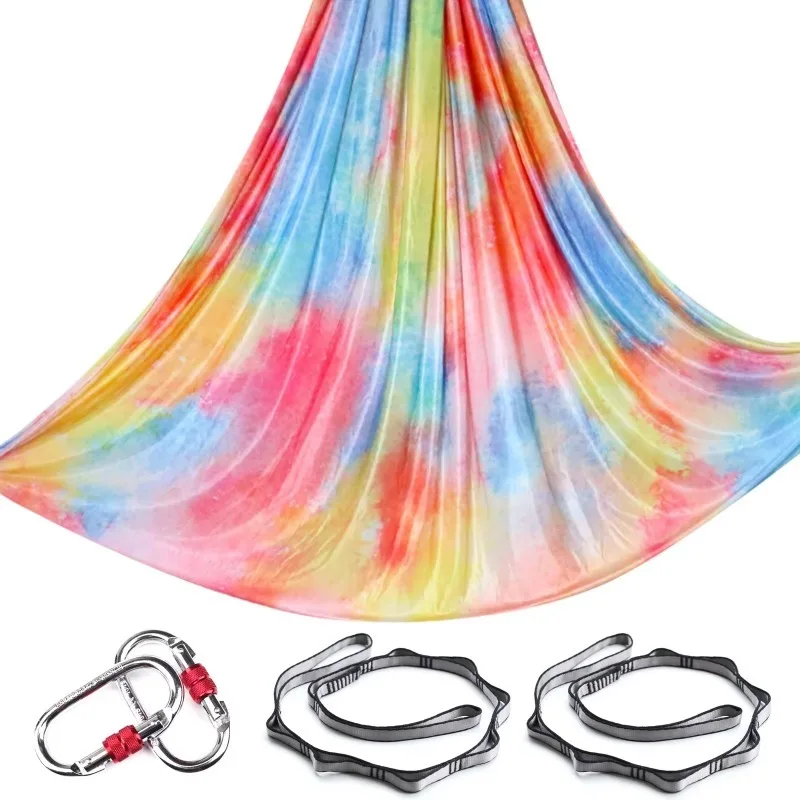 New Style Gradient Color Aerial Yoga Hammock Set Soft Nylon Air Yoga Swing Indoor Outdoor Studio Equipment Hot Sale