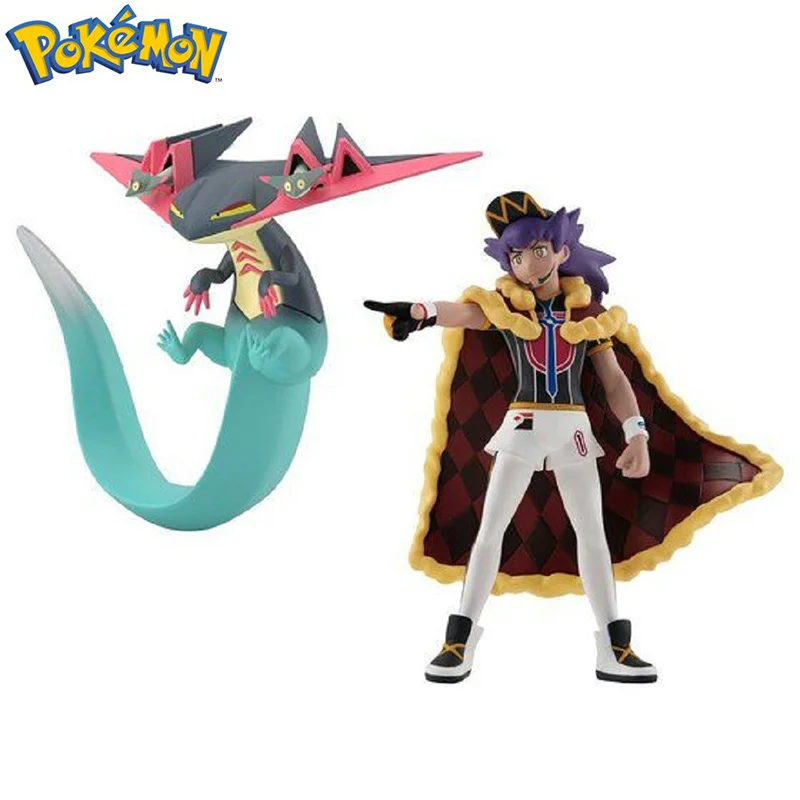 Bandai Candy Toy Shokugan Pokemon Scale World Leon & Dragapult 10Cm Anime Original Action Figure Model Toy Gift Collection