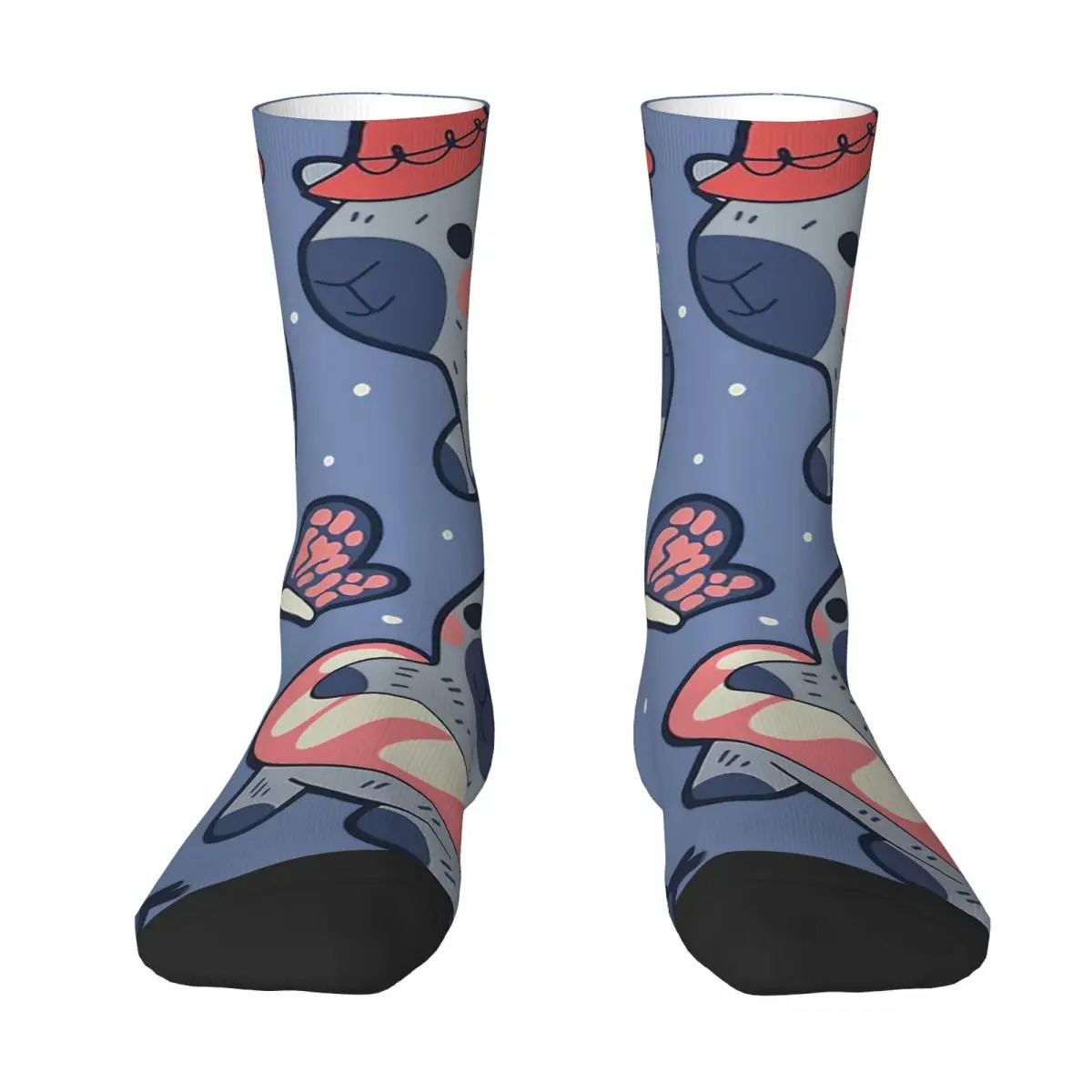 Cute Capybara Water Pig Capybara Socks Hiking 3D Print Boy Girls Mid-calf Sock