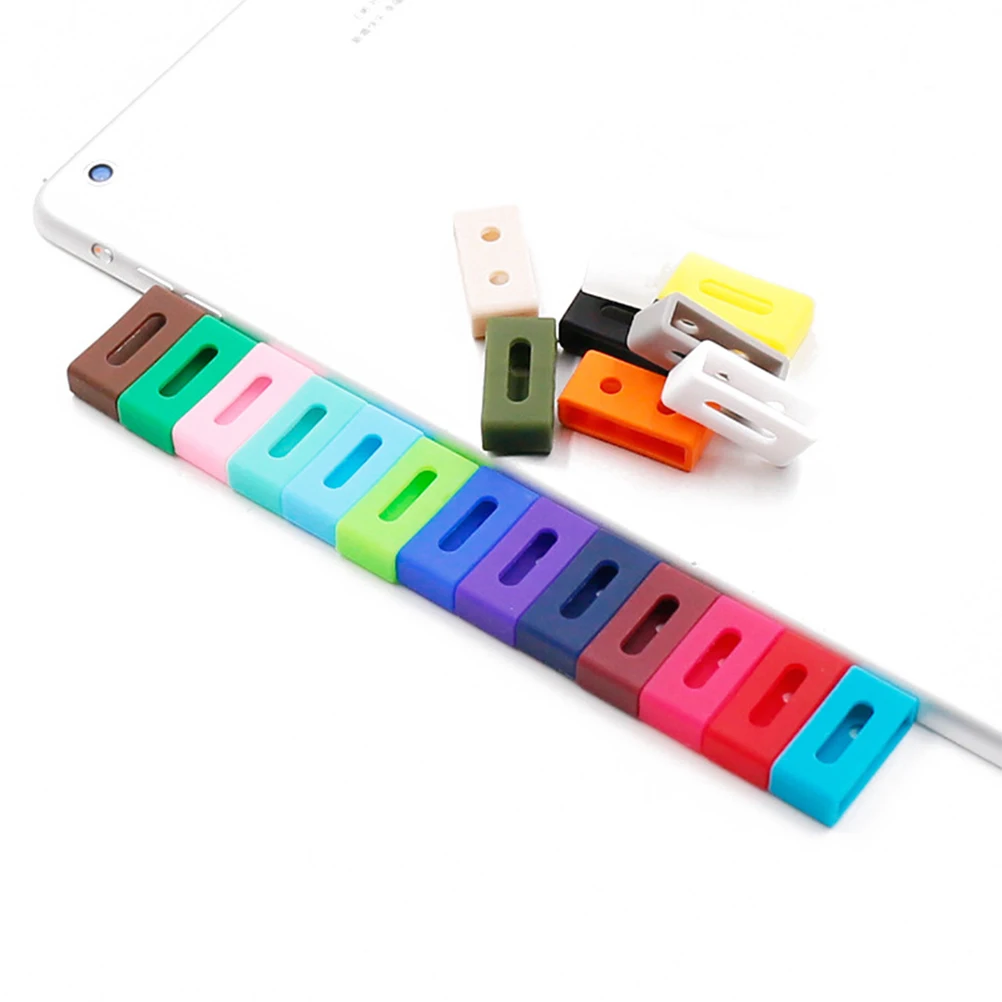 

3pcs Silicone Watch Band Loops Flexible Sturdy Retaining Rings For Watch Straps Slip-On Buckle Bright Color Fashion Accessory
