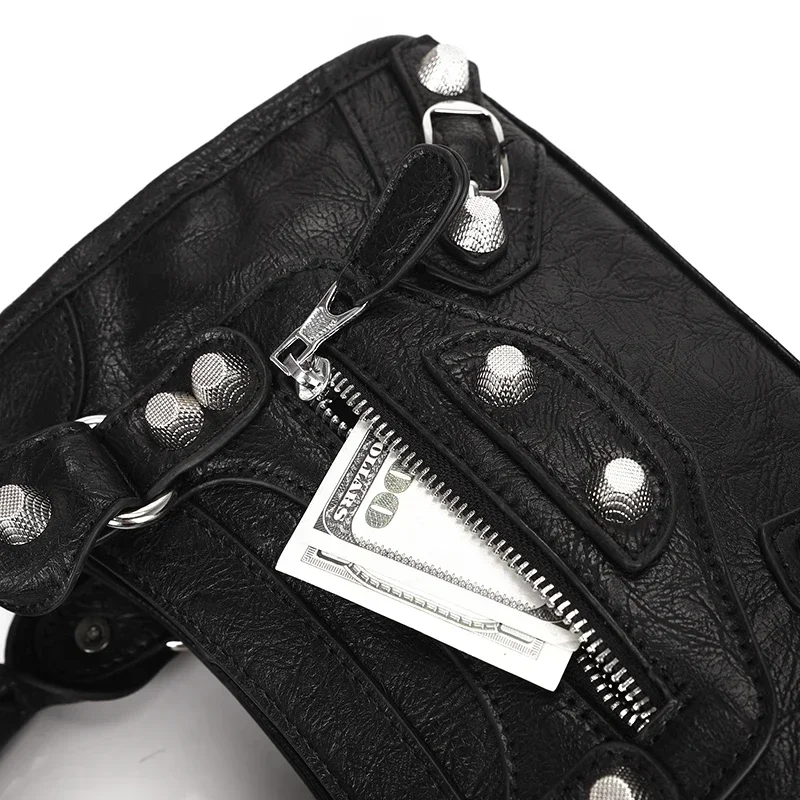 fashionn new Luxury Solid Handbag Female Messenger Tote Motorcycle Handbags Quality PU Leather Women Crossbody Shoulder Bags