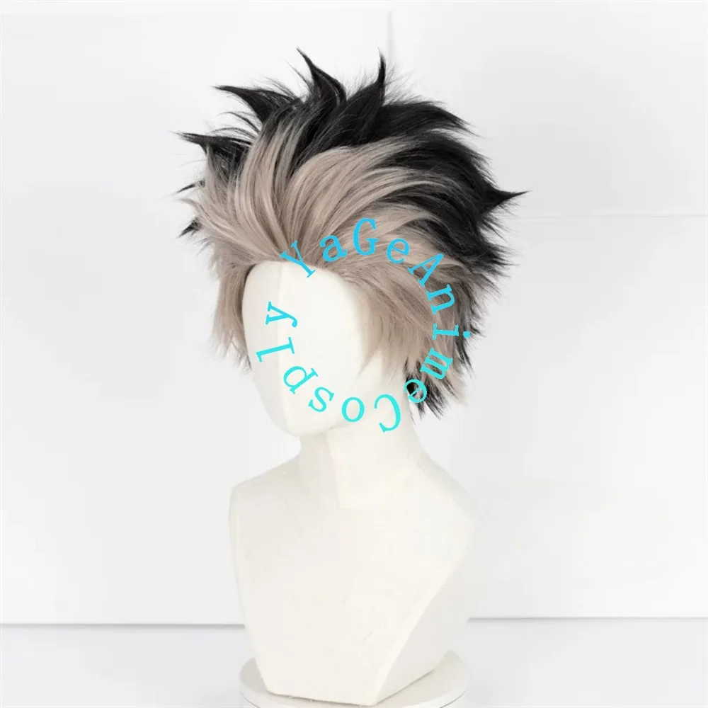 Anime Kaiju No.8 Gen Narumi Wig Black Gray Pompadour Teased for Defense Force Cosplay view 3