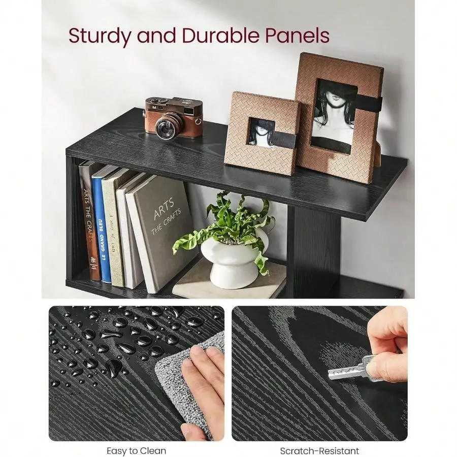 Bookshelf, 5-Tier Bookcase, Tall Display Shelf, Freestanding Storage Shelf, Room Divider, For Home Office, Living Room, Study