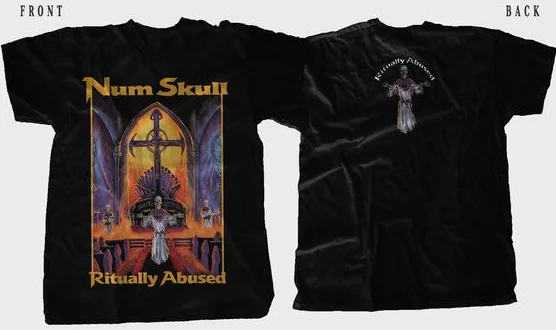 New D T G printer t-shirt - Num Skull - Ritually Abused - Tee