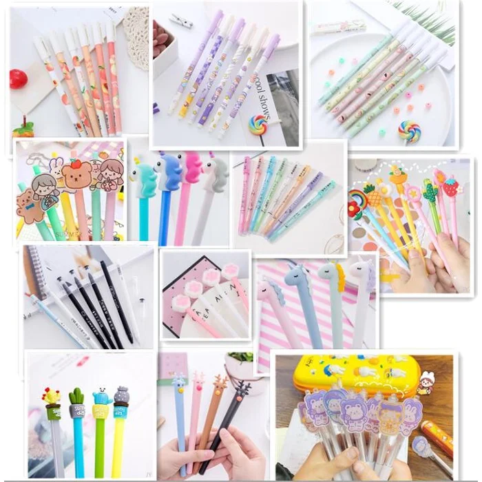 

Pressed Gel Pen Black Hand Account Mouse Office Signature Pen School Students Kawaii Writing Stationery Gift Office Supplies