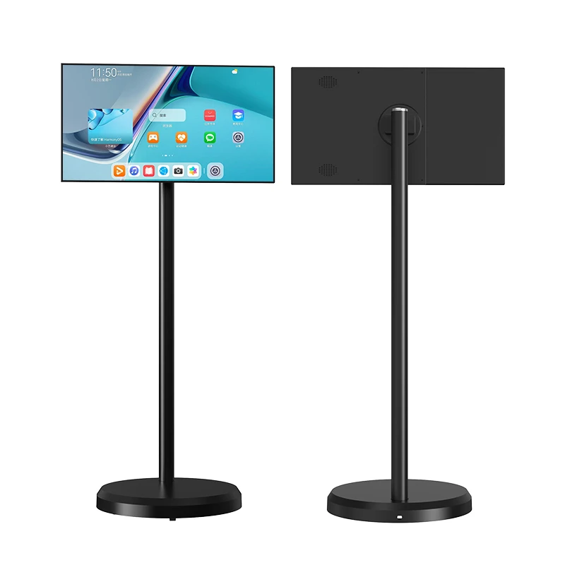 21.5 Inch Smart TV White Movable Rechargeable LCD Portable Touch Screen Mini Smart TV Board for Education Home Gym Exercise