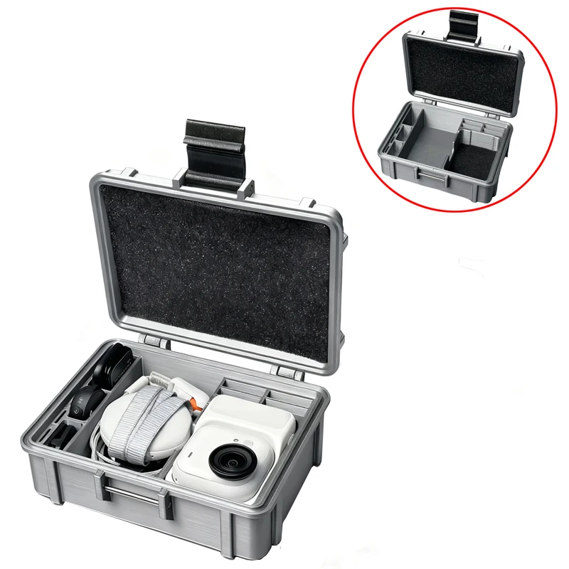 

1 шт. чехол для хранения с 3D-печатью, защитная коробка с защелкой, портативные уличные противоударные детали для экшн-камеры Insta360 Go Ultra