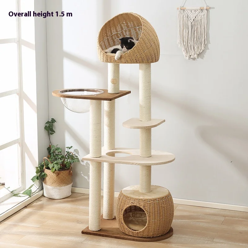 

Cat Tree cat Trees Tower Scratcher Cat Scratching Post Accessories Products Supplies Scratch Board Climbing Frame