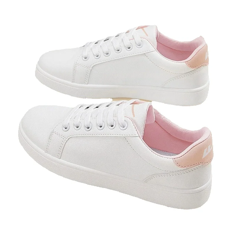 White Skateboarding Shoes For Women Versatile Fashion Trainers_voghion.com